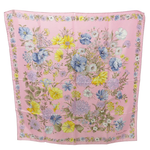 クリスチャンディオール Christian Dior スカーフ 大判ストール 花柄  