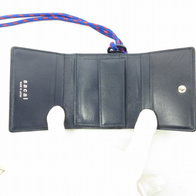 サカイ sacai ×ポーター PORTER 21SS レザーウォレット 三つ折り財布  
