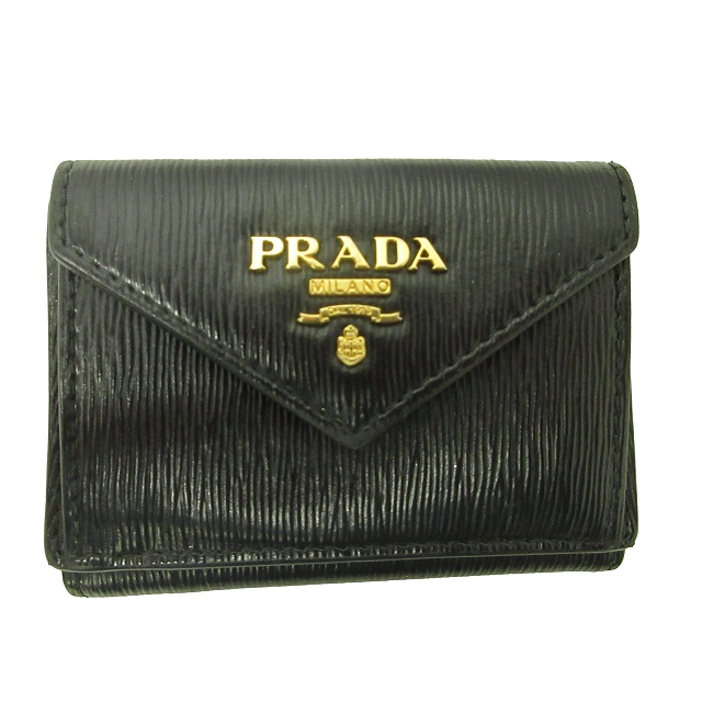 プラダ PRADA サフィアーノレザー 三つ折り財布 コンパクト  