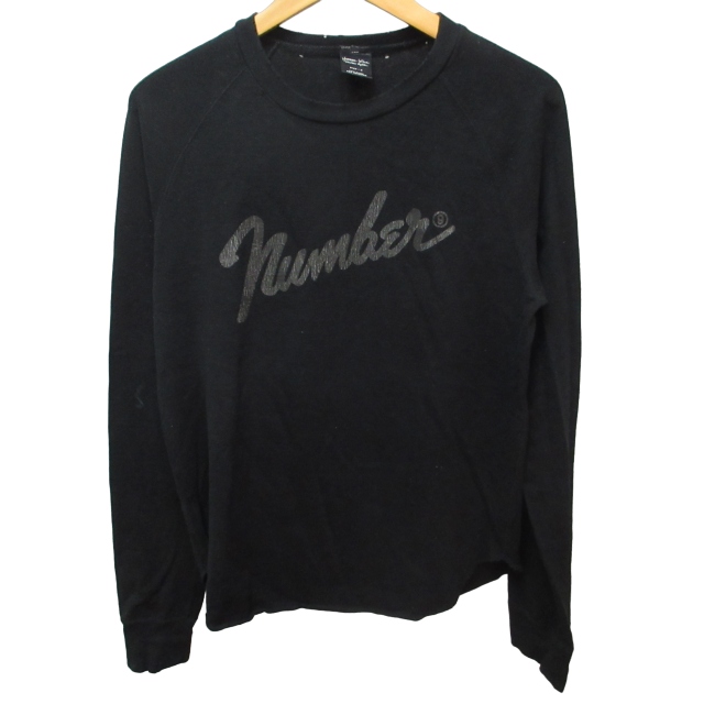 ナンバーナイン NUMBER (N)INE 本人期 ロゴTシャツ カットソー 長袖 黒 