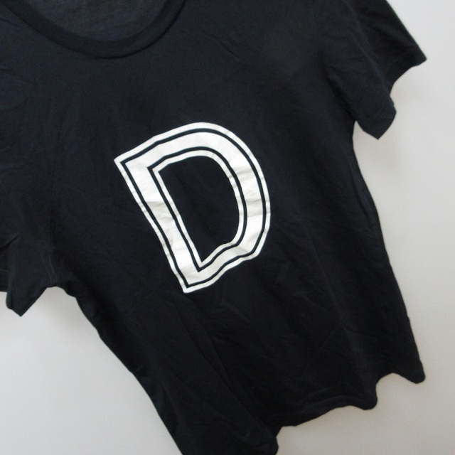 Dior　ディオール　ロゴパターンTシャツ 半袖 グレー/黒 Christian Dior 銀座店 ディオール 安全ピン ベビーウェイト t