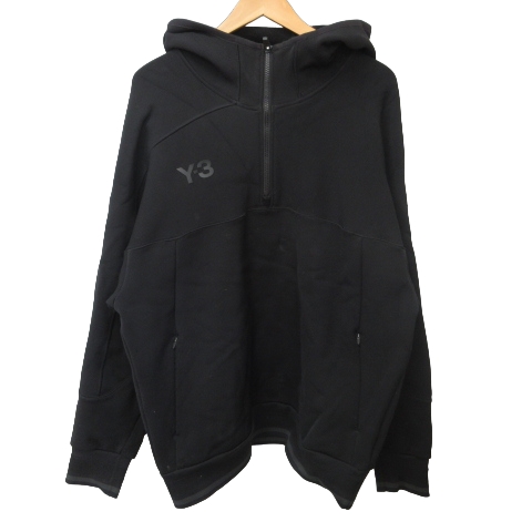 ワイスリー Y-3 ヨウジヤマモト LOGO HALF-ZIP HOODIE パーカー  
