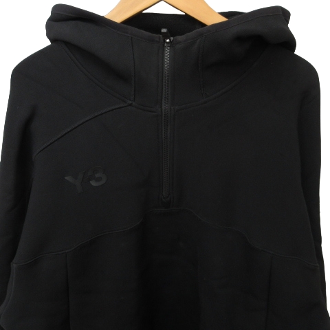 ワイスリー Y-3 ヨウジヤマモト LOGO HALF-ZIP HOODIE パーカー  