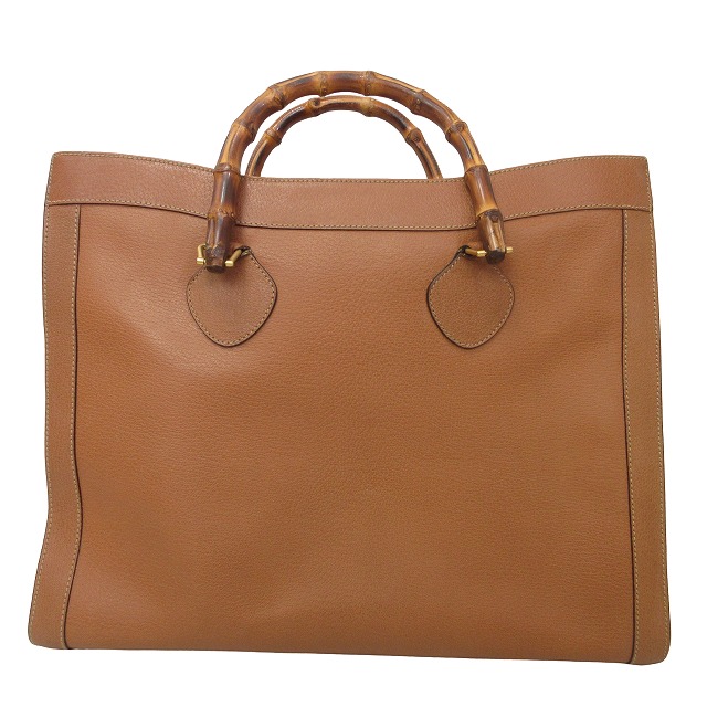 グッチ GUCCI オールド バンブー トートバッグ ハンドバッグ レザー  