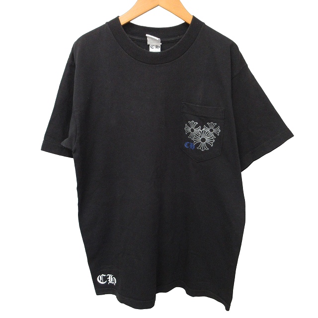 黑 Chrome hearts ch Tシャツ