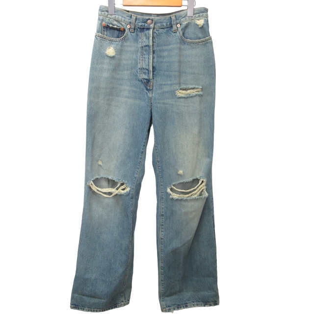 グッチ GUCCI エコブリーチドリップド オーガニック デニムパンツ  