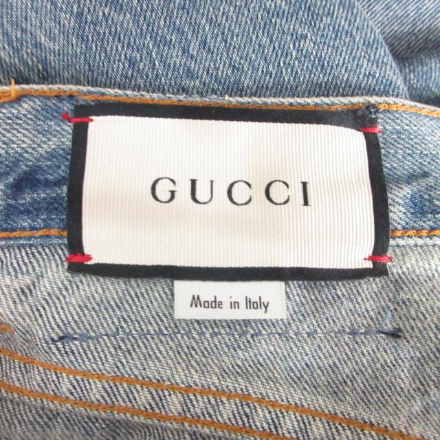 グッチ GUCCI エコブリーチドリップド オーガニック デニムパンツ 