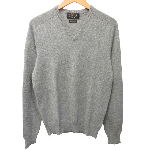 ダブルアールエル RRL カシミヤニット セーター カシミヤ100％ Vネック 