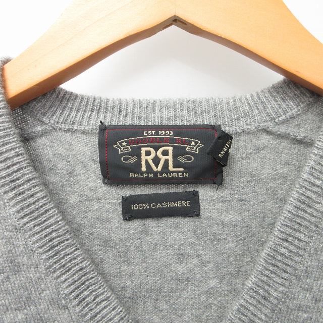 ダブルアールエル RRL カシミヤニット セーター カシミヤ100％ Vネック 