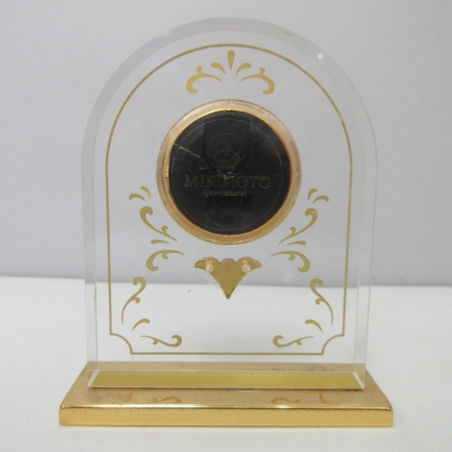 ミキモト MIKIMOTO 置き時計 フォトフレーム 2点セット ゴールド金具