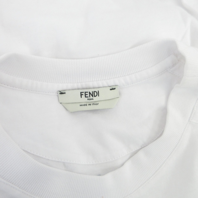 フェンディ FENDI ×フィラ FILA 美品 18AW ロゴTシャツ カットソー