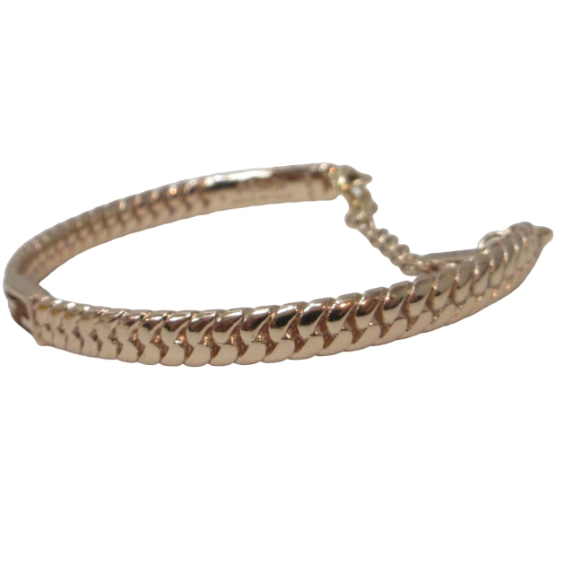 美品FENDI バゲットブレスレットゴールド S FF ロゴバングル