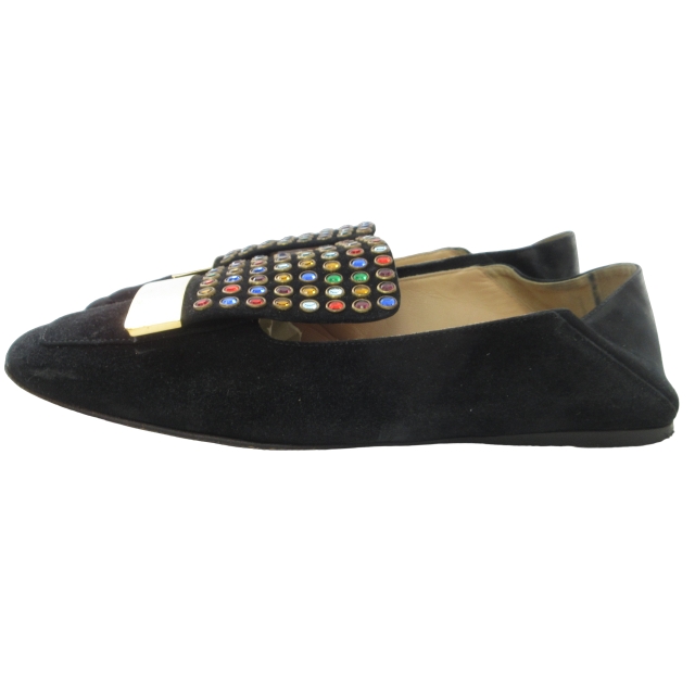 セルジオロッシ Sergio rossi ビジューローファー スリッポン レザー  