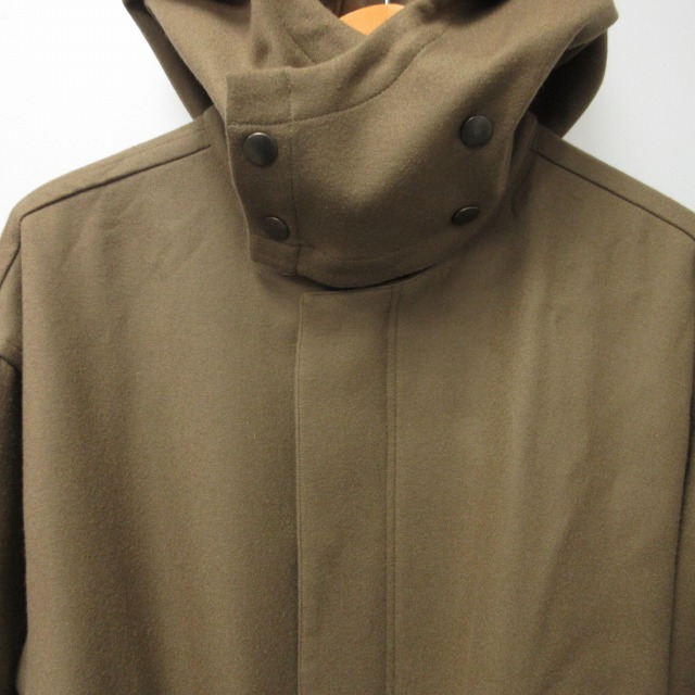 オーラリー AURALEE 17AW ライトメルトンフーデッドコート ロング丈 