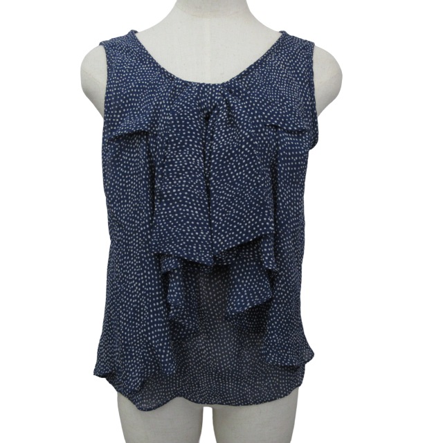パオラフラーニ PAOLA FRANI ドットシルクブラウス シャツ 