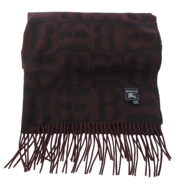 BURBERRY ロゴ ウール スカーフ マフラー バーバリー BURBERRY
