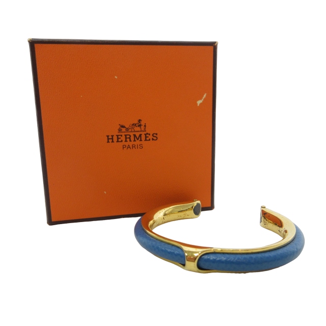 エルメス HERMES レザー バングル ブレスレット アクセサリー