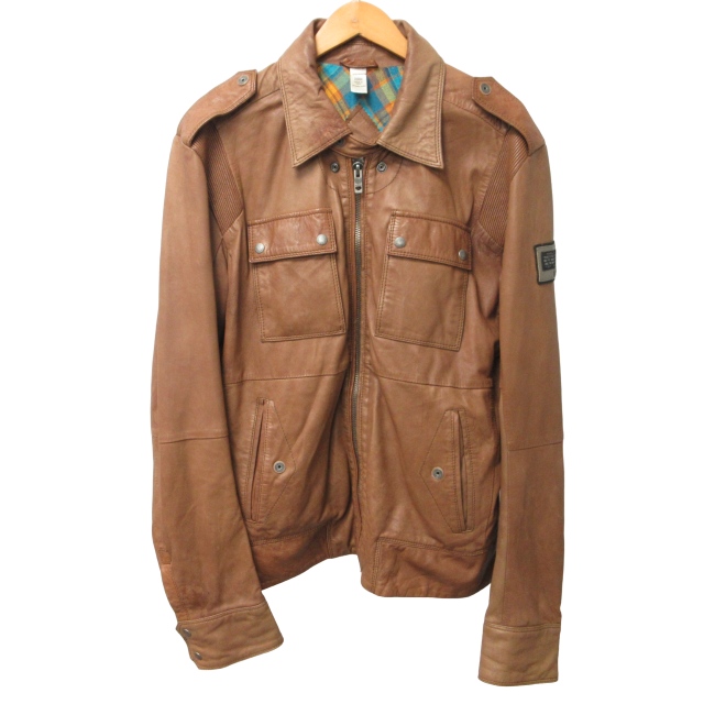 ディーゼル DIESEL スペリオール ラムレザージャケット ブルゾン  