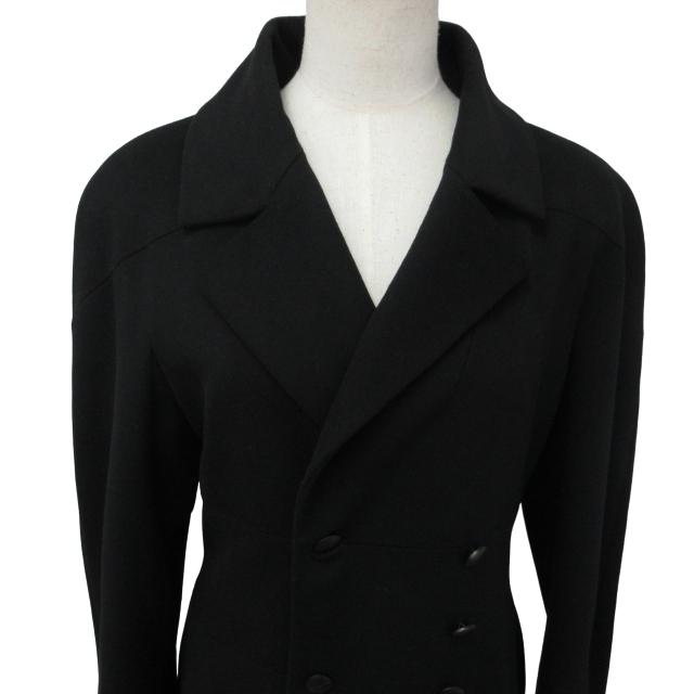 シャネルダブルブレスト ウールジャケット黒
