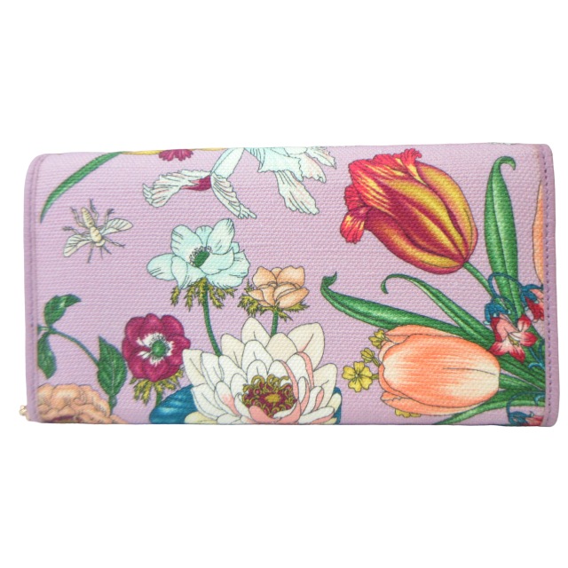 グッチ GUCCI フローラコレクション チェーンウォレット 長財布 花柄 
