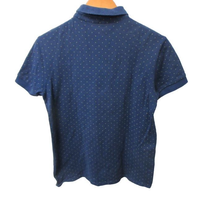 フレッドペリー FRED PERRY ポロシャツ カットソー 総柄 刺繡 半袖 紺 