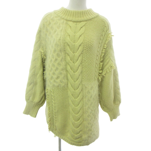 スナイデル snidel 近年モデル ケーブルブロッキングニットワンピース  