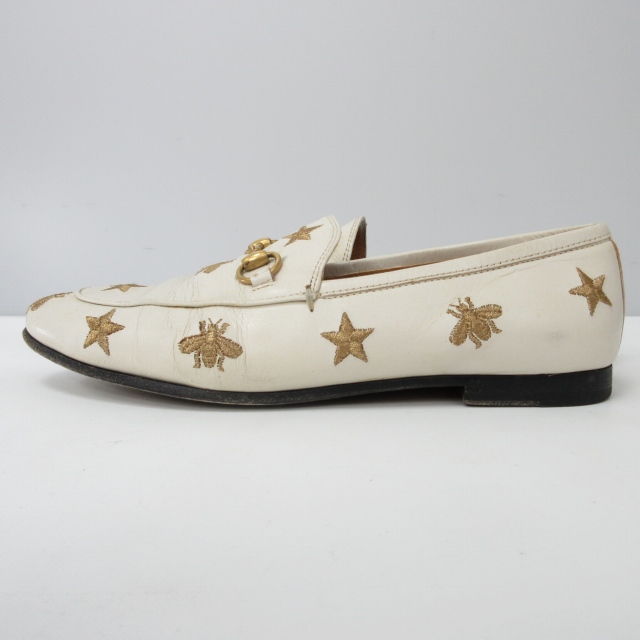 グッチ GUCCI Bee刺繍 ホースビット ローファー スリッポン 革靴