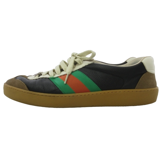 GUCCI シェリーライン レザー ジャーマントレーナー スニーカー 27cm GUCCI シェリーライン レザー ジャーマントレーナー スニーカー