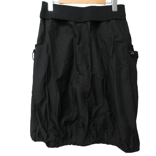 ヒロココシノ HIROKO KOSHINO TRUNK ナイロンスカート ひざ丈 素地切替  