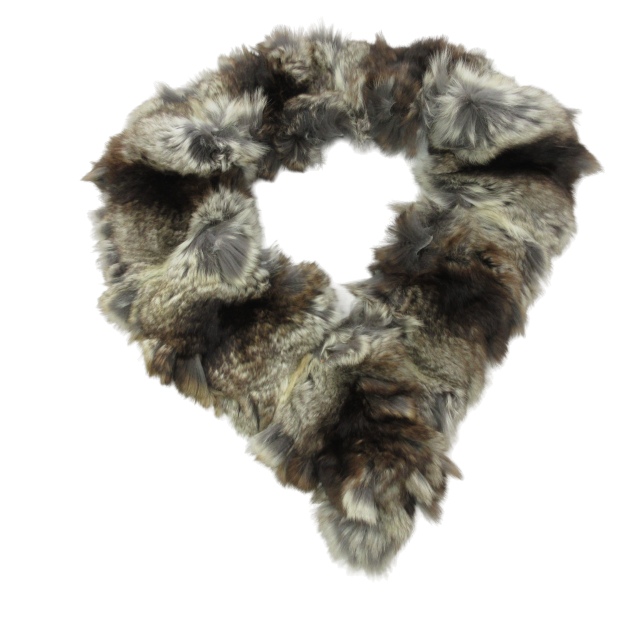 フェンディ FENDI 美品 チンチラファー マフラー ストール スヌード  