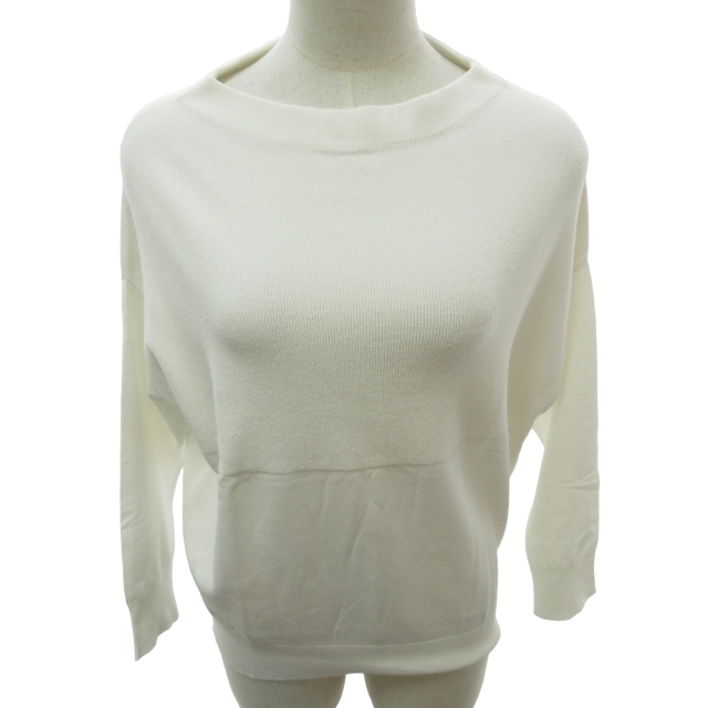 セオリー theory CREPE KNIT 美品 近年モデル ニット セーター 長袖 白 