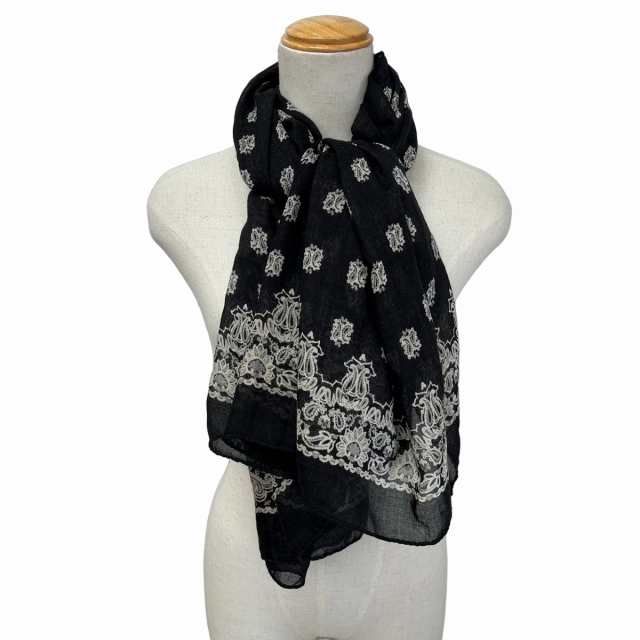 2014 エディ期 べから サンローランパリ バンダナ カシミア シルク  