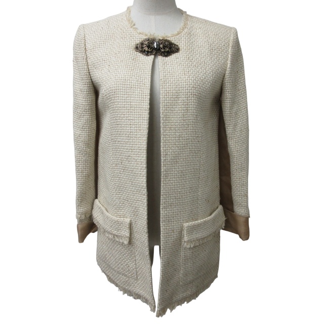 新品FOXY フォクシーツイードジャケットシルク