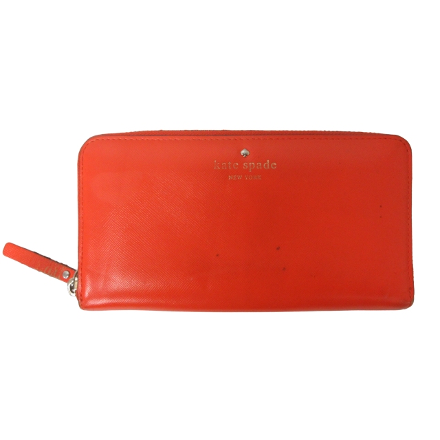 ケイトスペード KATE SPADE 長財布 ウォレット レザー オレンジ IBO47 
