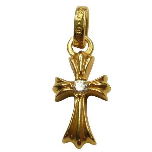 クロムハーツ CHROME HEARTS 22K CHクロス ベビーファット チャーム  