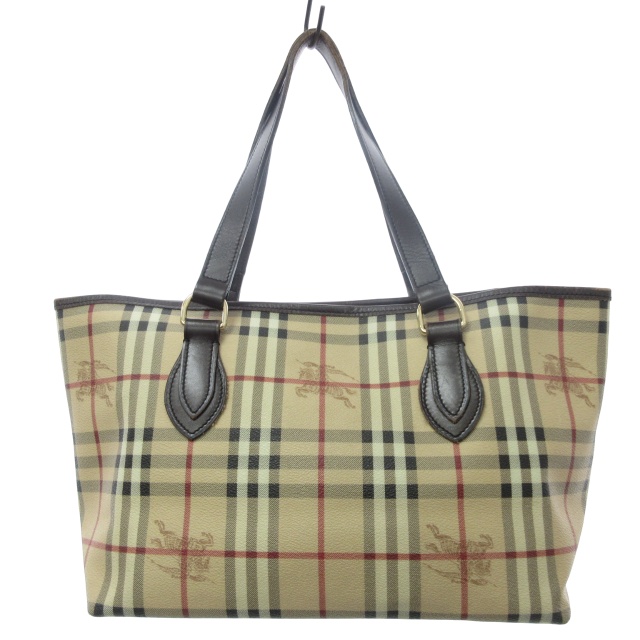 バーバリー ベルト ホースロゴ PVC レザー ベージュ ノバ