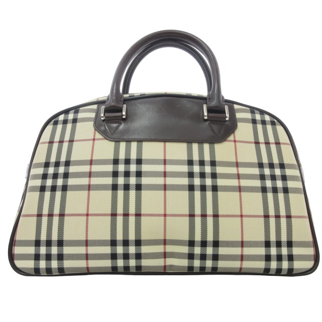 Burberry バーバリー ロゴプレート ノバチェック ハンドバッグ