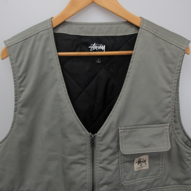 ステューシー STUSSY ワークベスト ジレ ジャケット 中綿 ノースリーブ 