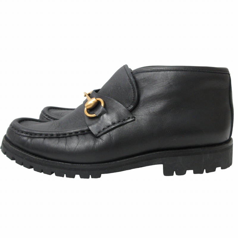 グッチ GUCCI ホースビットモカシンブーツ ハイカット ローファー 