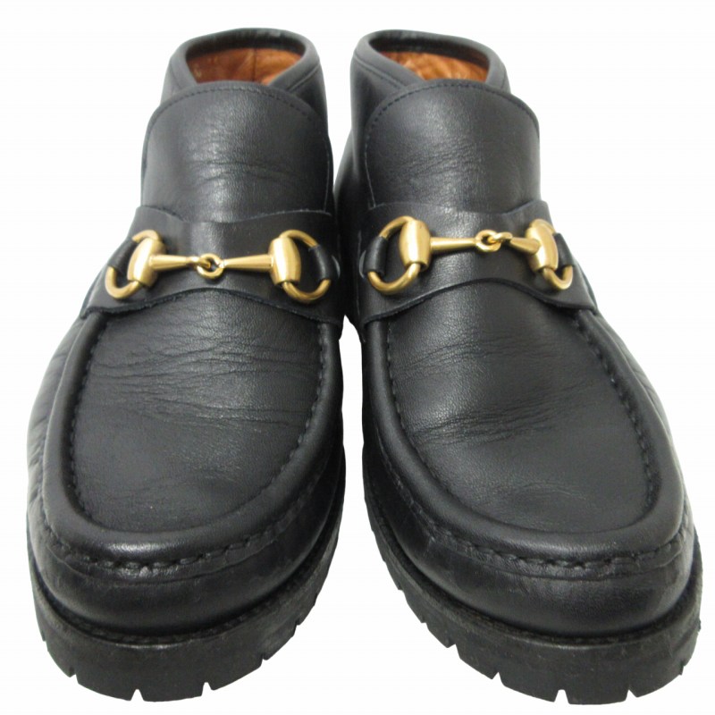 グッチ GUCCI ホースビットモカシンブーツ ハイカット ローファー 
