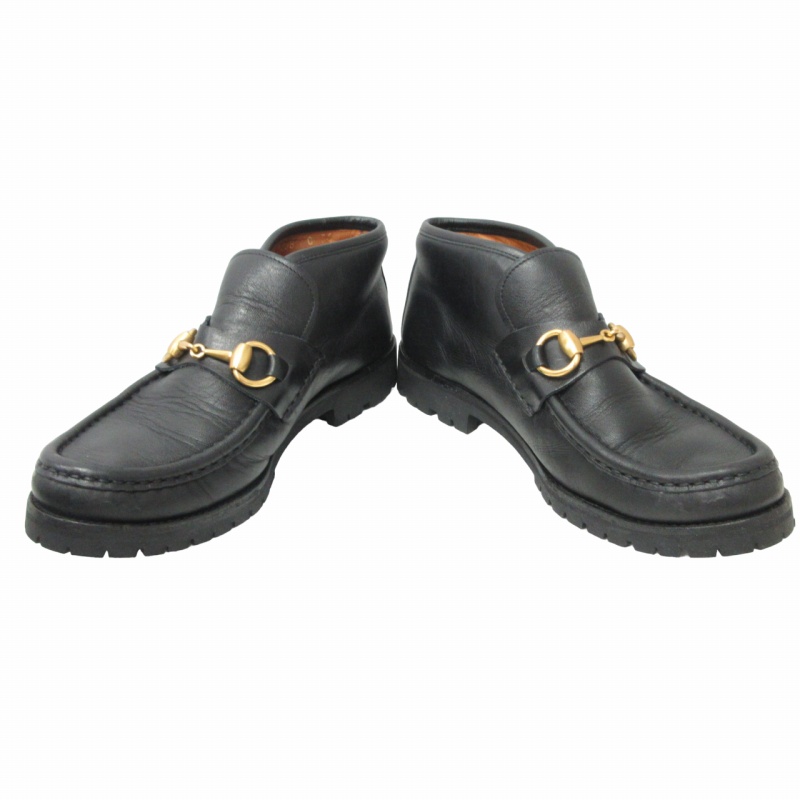 グッチ GUCCI ホースビットモカシンブーツ ハイカット ローファー 