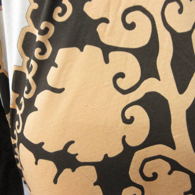 レオナール LEONARD PARIS シルクプリント ニットワンピース 切替 