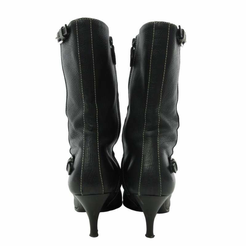 @*︎様 HERMES エルメス ブランシュ ショートブーツ Hバックル レザー エルメス ブランシュ レザー Hバックル ショートブーツ ブラック