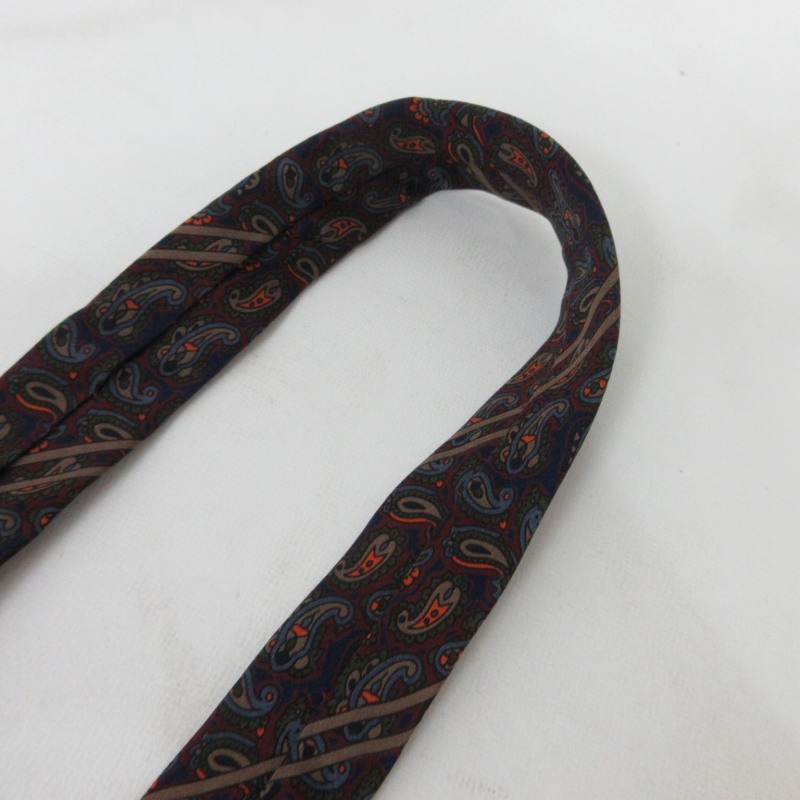 シャネル CHANEL ネクタイ ペイズリー柄 総柄 シルク イタリア製