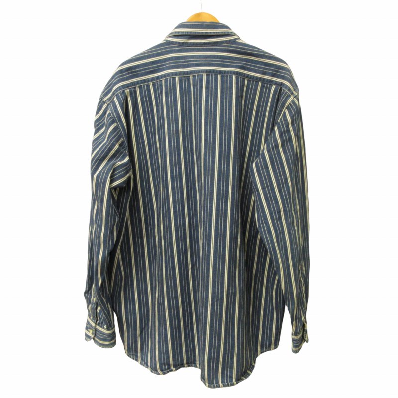 Stussy メンズストライプ長袖シャツ