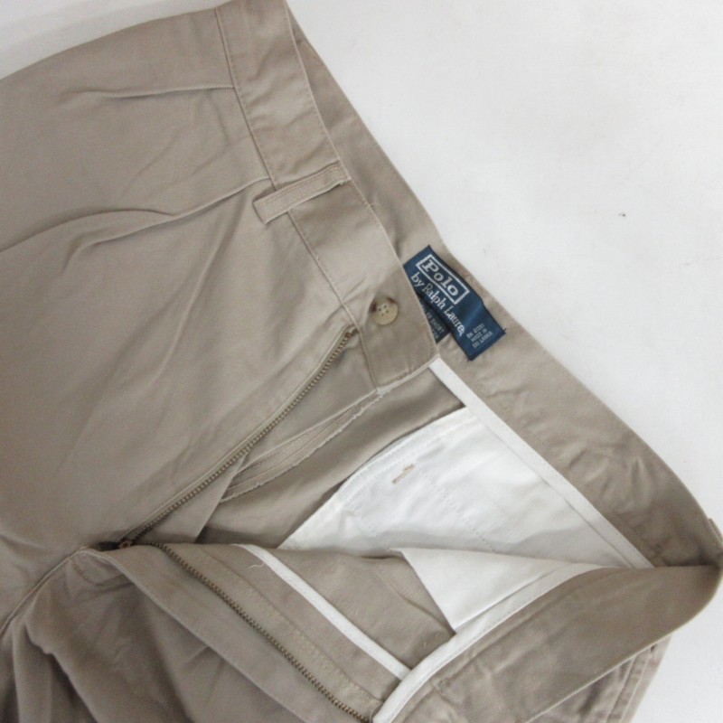 90s★W32（80㎝）■ラルフローレン/タイラーショート/ベージュ POLO BY RALPH LAUREN ラルフローレン 90年代 TYLER SHORT 2