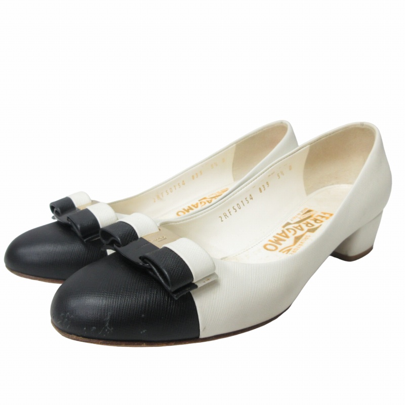 サルヴァトーレフェラガモ Salvatore Ferragamo ヴァラリボン パンプス  