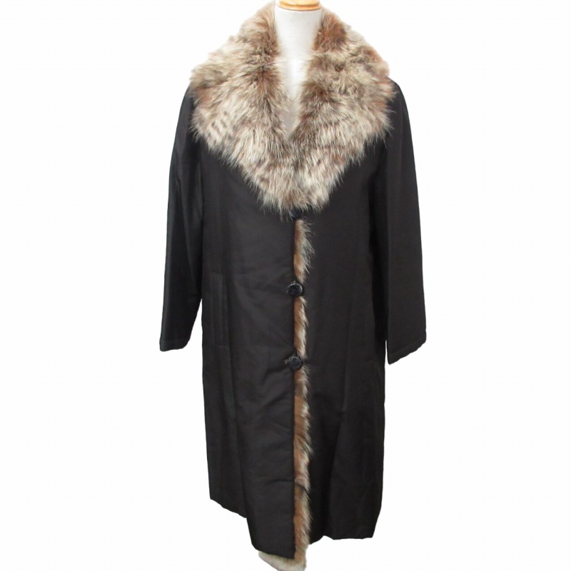 美品 コート ジャケット ロシアンリスライナー フォックスファー 