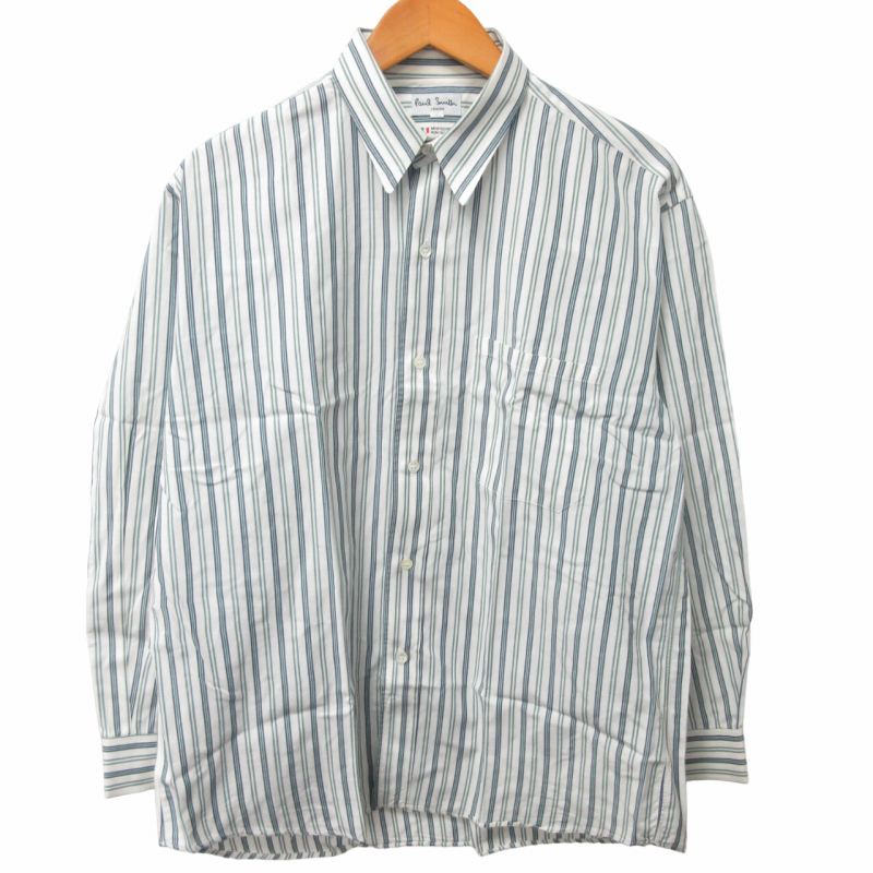 ポールスミス PAUL SMITH ストライプシャツ カジュアル 長袖 白 