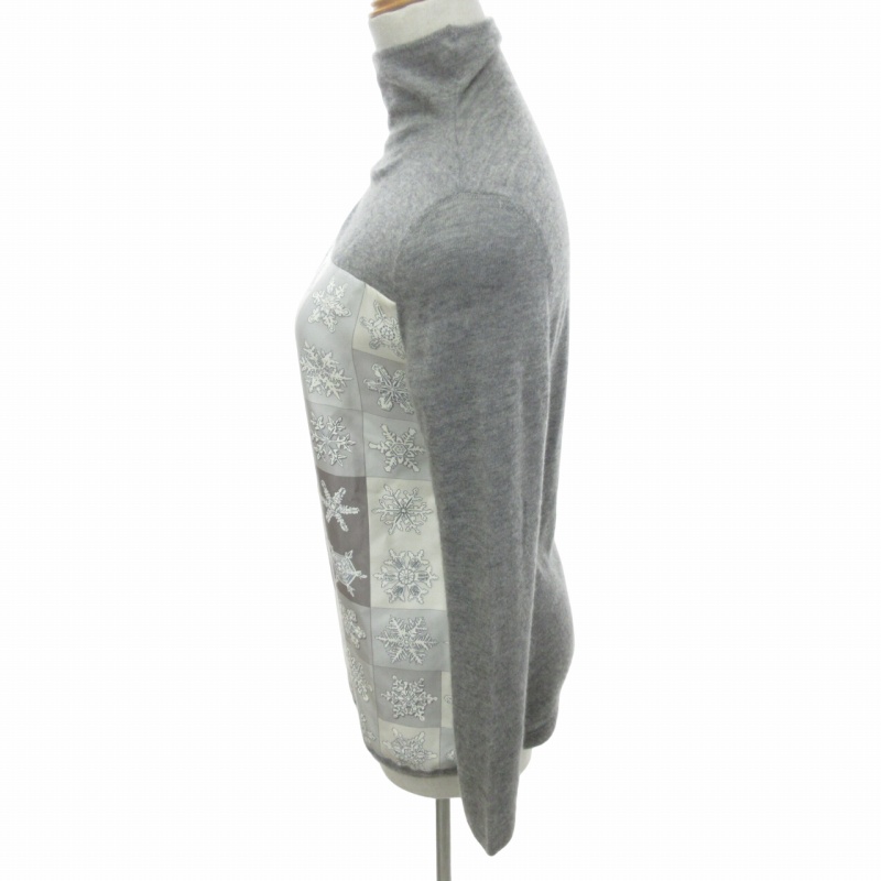 ★HERMESエルメス　シルクカシミヤセーター美品グレー★ 中古・古着通販】HERMES (エルメス) カシミヤVネックニット グレー